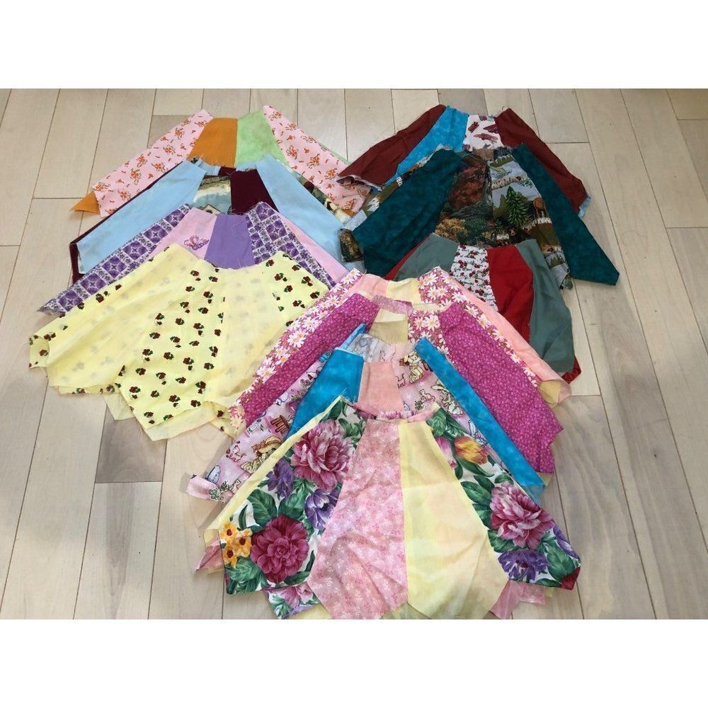 Vintage Fabric Unfinished Lot of 23 Quilt Stars Made